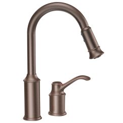 Moen 7590 Aberdeen One Handle Pulldown Kitchen Faucet in Oil Rubbed Bronze