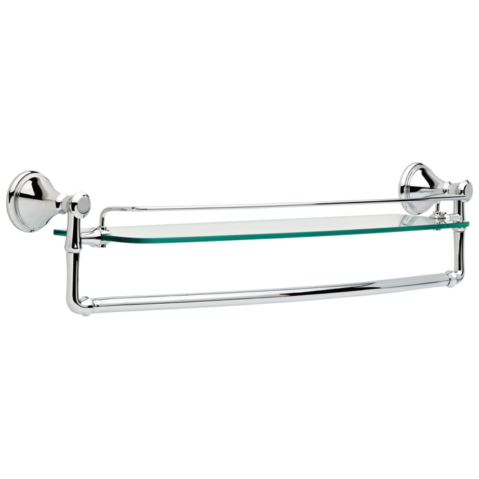 Delta Cassidy Wall Mounted Glass Shelf with Towel Bar