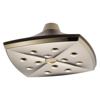 Brizo Charlotte: H2OKinetic Square Raincan Showerhead