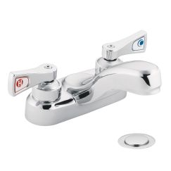 Moen 8216 M-Dura Double Handle Centerset Bathroom Faucet - 3 Hole in Chrome