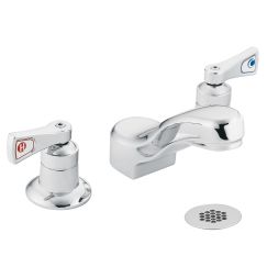Moen 8224 M-Dura Double Handle Widespread Bathroom Faucet in Chrome