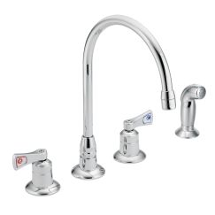 Moen 8242 M-Dura Two Handle Commercial Kitchen Faucet in Chrome