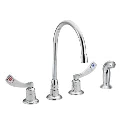 Moen 8244 M-Dura 1.5 GPM Two Handle Kitchen Faucet - 4 Hole in Chrome