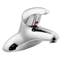 Moen 8413F03 Single Handle Centerset Bathroom Faucet from the M-Dura Collection Included Handles in Chrome