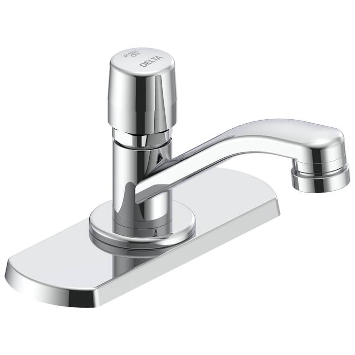 Delta Commercial 86T: Single Handle Metering Slow-Close Bathroom Faucet