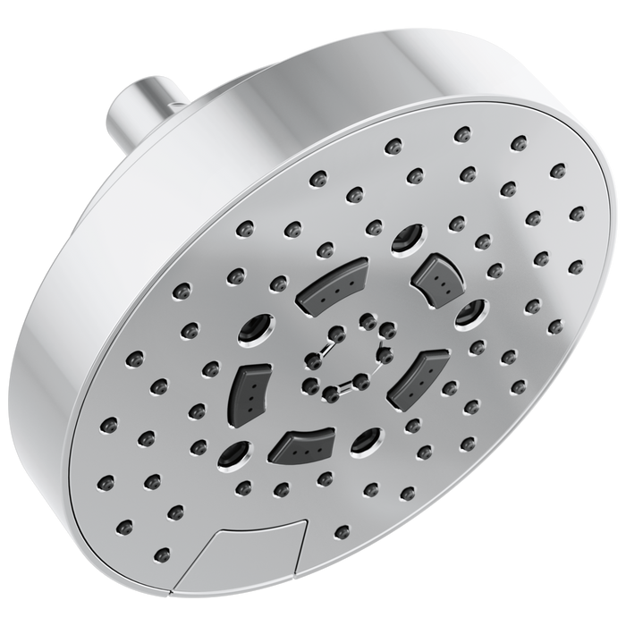 Brizo Universal Showering: 7" Linear Round H2Okinetic Multi-Function Wall Mount Shower Head - 1.75 GPM
