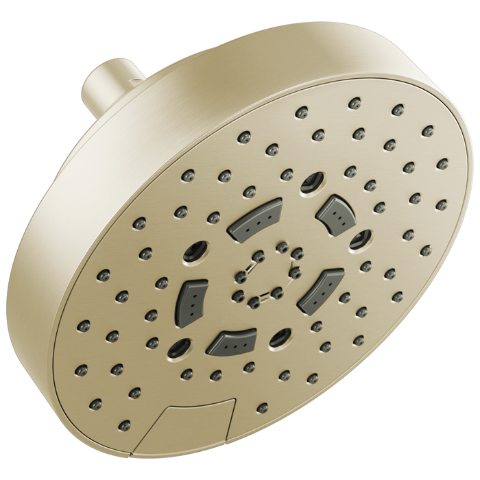 Brizo Universal Showering: 7" Linear Round H2Okinetic Multi-Function Wall Mount Shower Head - 1.75 GPM