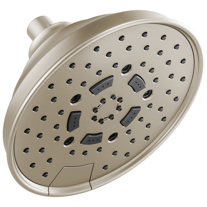 Brizo Universal Showering: 7" Classic Round H2Okinetic Multi-Function Wall Mount Shower Head - 1.75 GPM