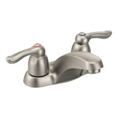 Moen 8915CBN Double Handle Centerset Bathroom Faucet from the M-Bition Collection Included Valve in Classic Brushed Nickel