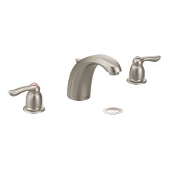 Moen 8922CBN Double Handle Widespread Bathroom Faucet from the M-Bition Collection in Classic Brushed Nickel