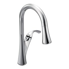 Moen 9124 Notch One Handle High Arc Pulldown Kitchen Faucet in Chrome