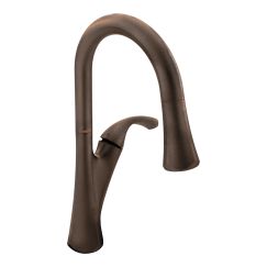 Moen 9124 Notch One Handle High Arc Pulldown Kitchen Faucet in Oil Rubbed Bronze