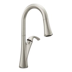 Moen 9124 Notch One Handle High Arc Pulldown Kitchen Faucet in Spot Resist Stainless