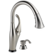Delta 9192T-SD-DST Addison Single Handle Pull-down Kitchen Faucet with Touch2o Technology and Soap Dispenser