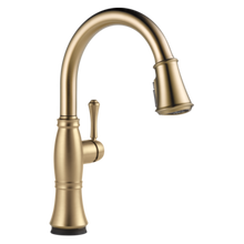 Load image into Gallery viewer, Delta Cassidy: Single Handle Pull-Down Kitchen Faucet with Touch&amp;lt;sub&amp;gt;2&amp;lt;/sub&amp;gt;O and ShieldSpray Technologies
