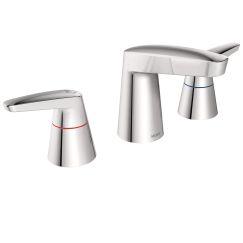 Moen 9223F12 M-Dura Widespread Bathroom Faucet with Metal Pop-Up Drain Assembly in Chrome