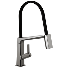 Load image into Gallery viewer, Delta 9693-DST Pivotal Single Handle Exposed Hose Kitchen Faucet
