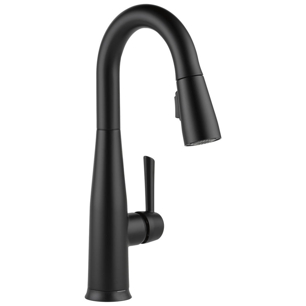 Delta Essa: Single Handle Pull-Down Bar / Prep Faucet with Touch<sub>2</sub>O Technology