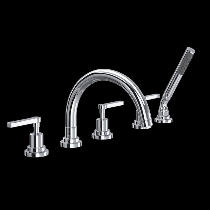 ROHL Lombardia® 5-Hole Deck Mount Tub Filler With C-Spout