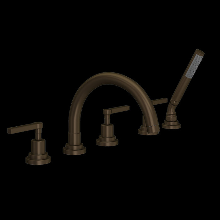 ROHL Lombardia® 5-Hole Deck Mount Tub Filler With C-Spout
