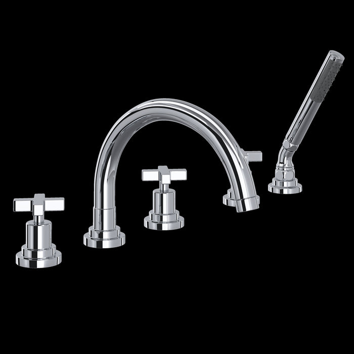 ROHL Lombardia® 5-Hole Deck Mount Tub Filler With C-Spout