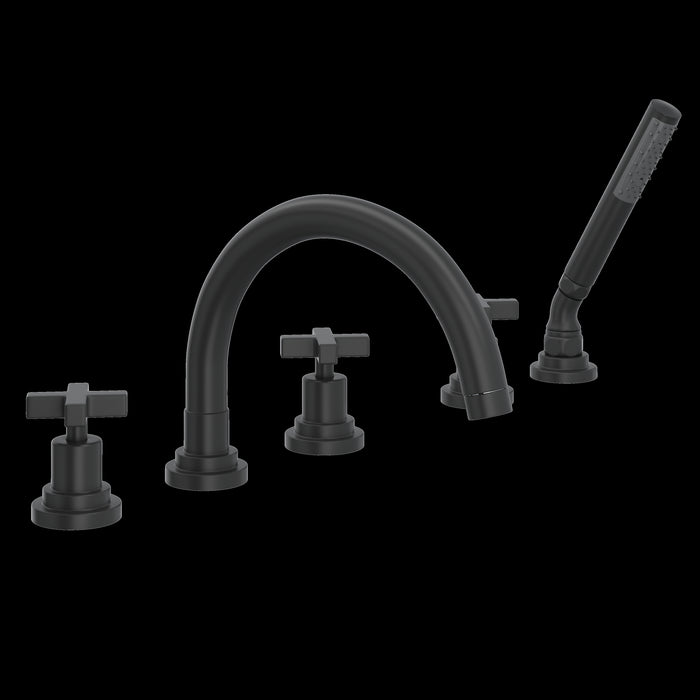 ROHL Lombardia® 5-Hole Deck Mount Tub Filler With C-Spout