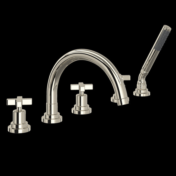 ROHL Lombardia® 5-Hole Deck Mount Tub Filler With C-Spout