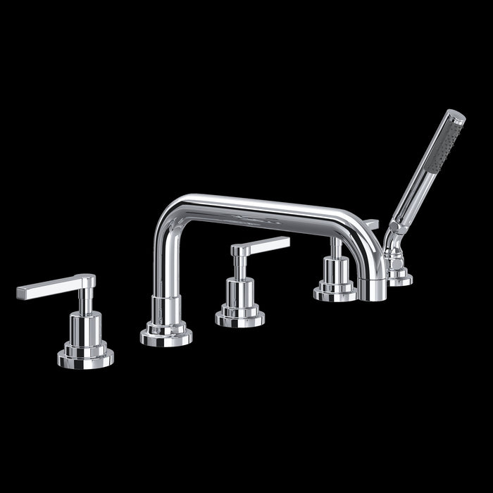 ROHL Lombardia® 5-Hole Deck Mount Tub Filler With U-Spout