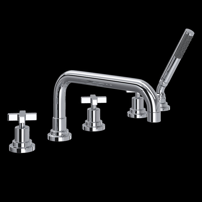 ROHL Lombardia® 5-Hole Deck Mount Tub Filler With U-Spout