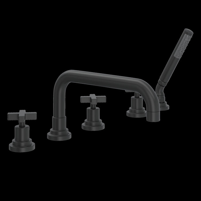 ROHL Lombardia® 5-Hole Deck Mount Tub Filler With U-Spout