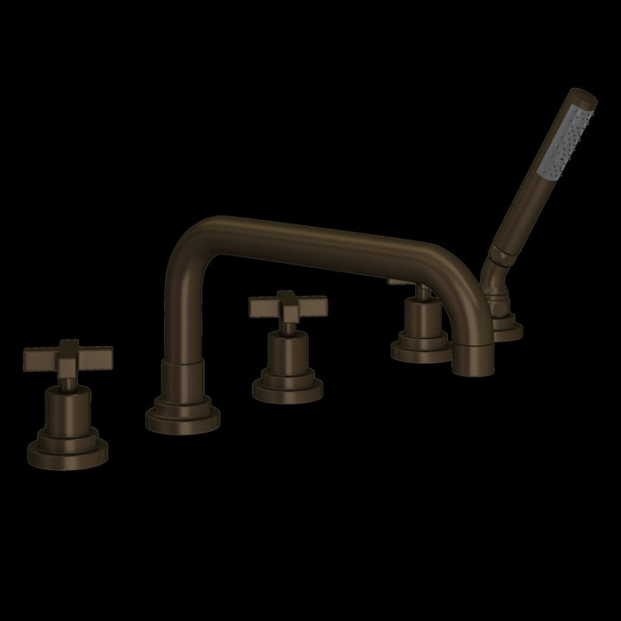 ROHL Lombardia® 5-Hole Deck Mount Tub Filler With U-Spout