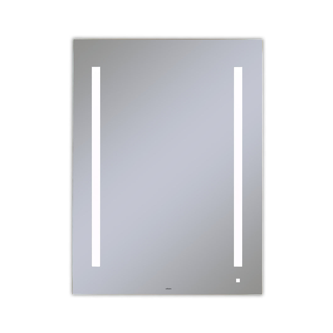 AiO 29-1/8" x 39-1/4" x 1-1/2" lighted mirror with LUM lighting at 4000 kelvin temperature (cool light), dimmable and USB charging ports