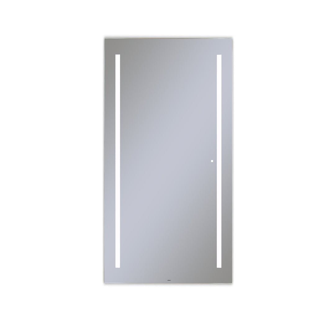 AiO 35-1/8" x 69-7/8" x 1-1/2" full length lighted mirror with LUM lighting at 4000 kelvin temperature (cool light), dimmable and USB charging ports