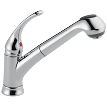 Load image into Gallery viewer, Delta B4310LF Foundations Single Handle Pull-Out Kitchen Faucet
