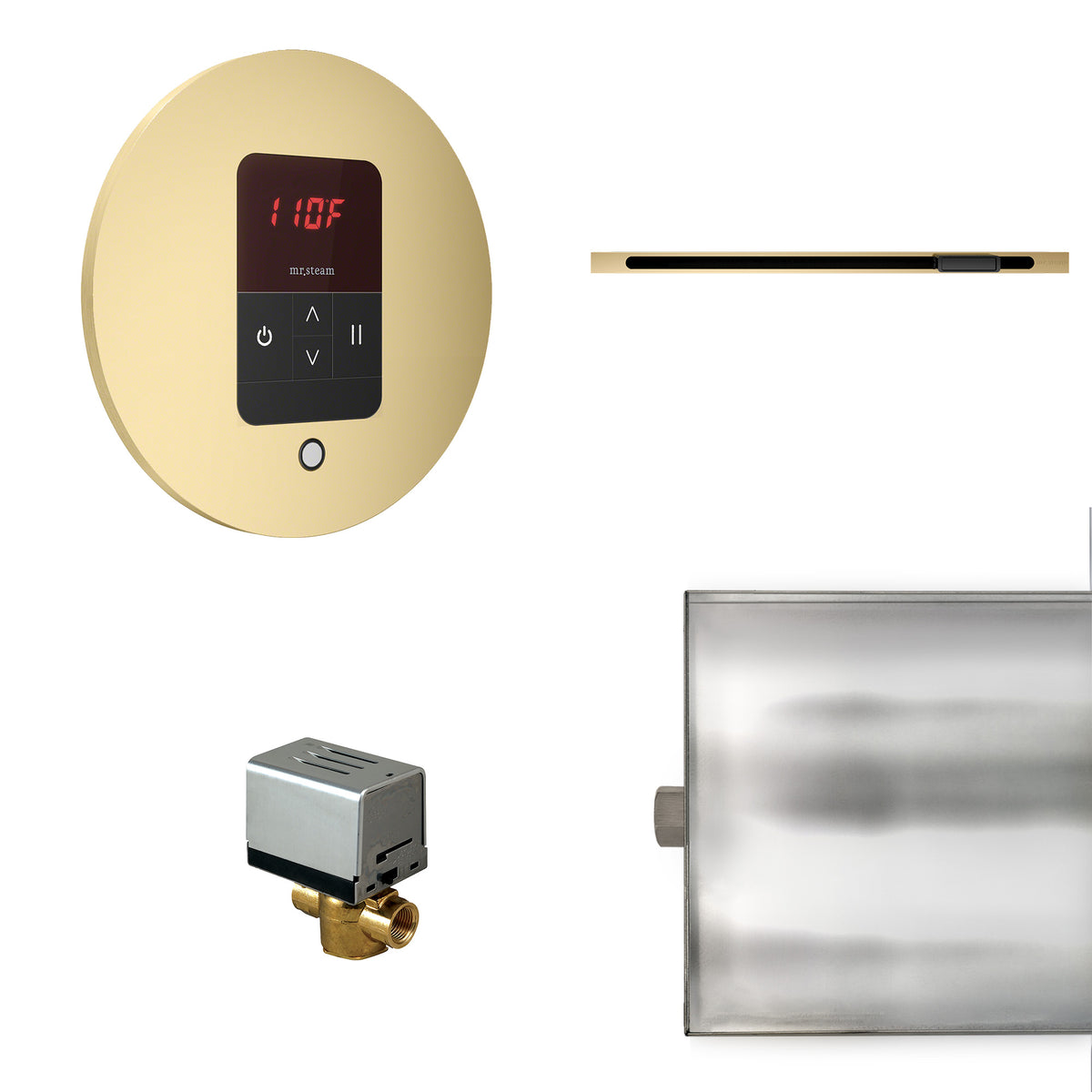 Laminated Spring Butler Mr. Steam BBUTLERLRSB Basic Butler® Linear Round in Satin Brass — Easy ...