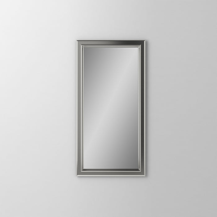 Main Line 15-1/4" x 30" x 4" bryn mawr framed cabinet in classic gray interior and satin nickel finish with right hinge and electric option