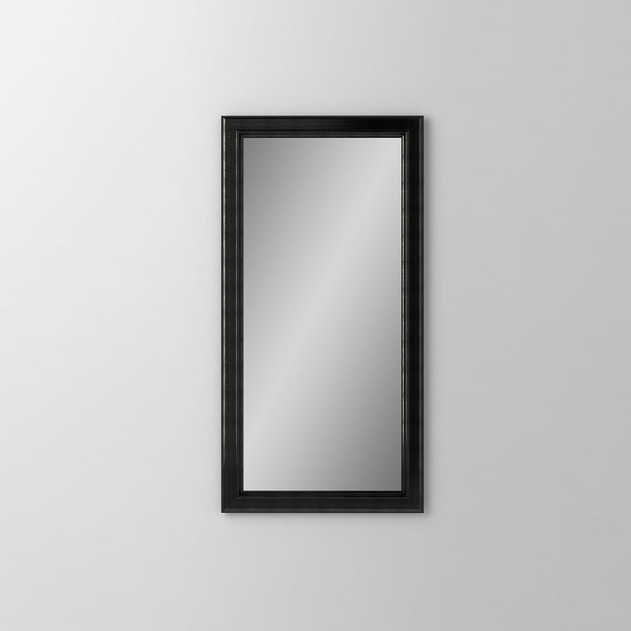 Main Line 15-1/4" x 30" x 6" bryn mawr framed cabinet in classic gray interior and brushed black finish with right hinge and electric option