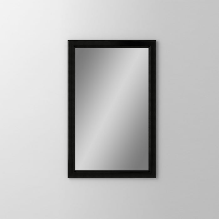Main Line 19-1/4" x 30" x 6" bryn mawr framed cabinet in classic gray interior and brushed black finish with reversible hinge (non-handed)