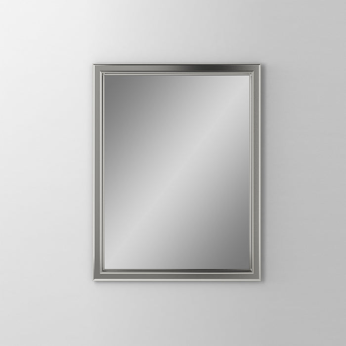 Main Line 23-1/4" x 30" x 6" bryn mawr framed cabinet in classic gray interior and satin nickel finish with right hinge and electric option