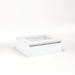 Cartesian 24-1/8" x 7-1/2" x 21-3/4" slim drawer vanity in matte white with slow-close tip out drawer and no night light