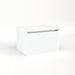Cartesian 24-1/8" x 15" x 18-3/4" single drawer vanity in white with slow-close full drawer and no night light