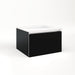 Cartesian 24-1/8" x 15" x 21-3/4" slim drawer vanity in black with slow-close full drawer and selectable night light in 2700K/4000K temperature (warm/cool light)