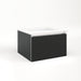Cartesian 24-1/8" x 15" x 21-3/4" single drawer vanity in matte black with slow-close full drawer and night light in 5000K temperature (cool light)