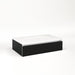Cartesian 30-1/8" x 7-1/2" x 18-3/4" slim drawer vanity in black with slow-close full drawer and selectable night light in 2700K/4000K temperature (warm/cool light)