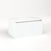 Cartesian 30-1/8" x 15" x 18-3/4" single drawer vanity in matte white with slow-close plumbing drawer and no night light