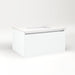 Cartesian 30-1/8" x 15" x 21-3/4" single drawer vanity in matte white with slow-close full drawer and night light in 5000K temperature (cool light)