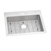 Elkay Crosstown 18 Gauge Stainless Steel 25" x 22" x 6", 1-Hole Single Bowl Dual Mount ADA Sink Kit