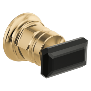 Brizo Invari: Wall Mount Lavatory Black Crystal Knob Handle Kit