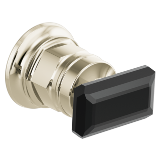 Brizo Invari: Wall Mount Lavatory Black Crystal Knob Handle Kit