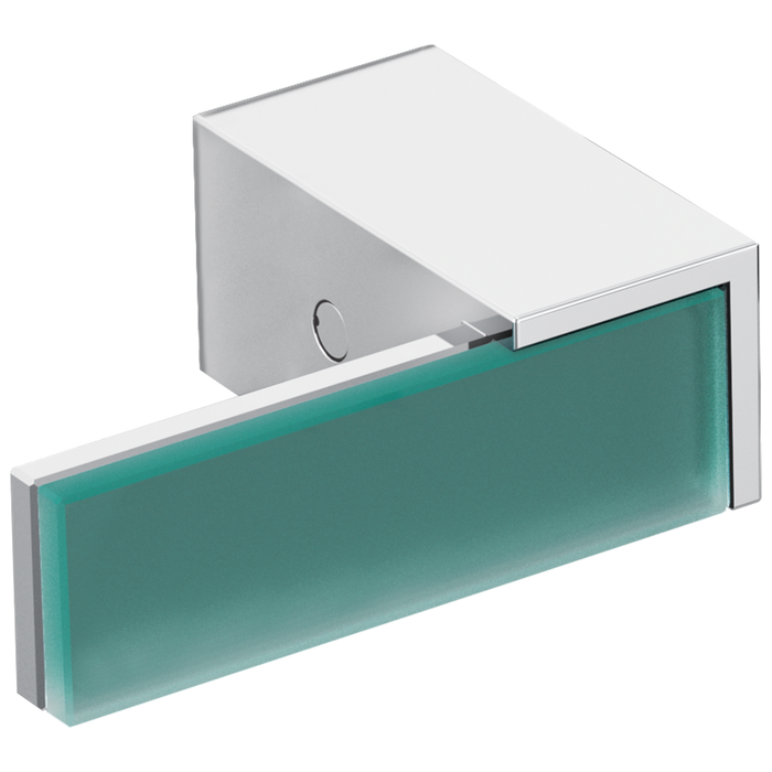 Brizo Siderna: Two-Handle Wall Mount Tub Filler Handle Kit - Green Glass Lever